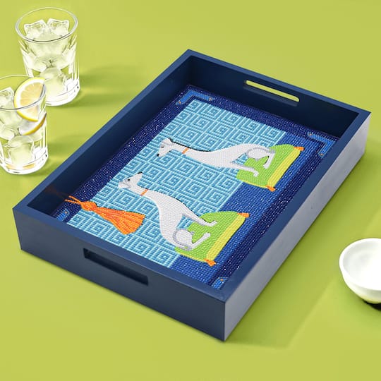 Jonathan Adler x Michaels 10" x 14" Greyhound Dog Pair Diamond Art Tray Kit